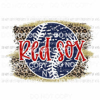 Red Sox baseball leopard Sublimation transfers Heat Transfer