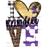 Reindeer purple black and silver heart love polka dot Sublimation transfers Heat Transfer