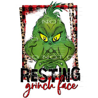 resting grinch face #7460 Sublimation transfers - Heat 