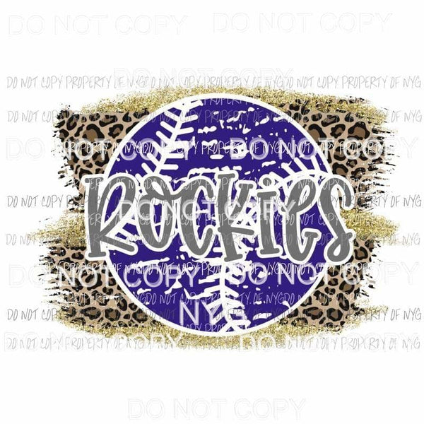 Rockies baseball leopard Sublimation transfers Heat Transfer