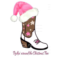 rockin around the Christmas Tree boot # 2262 Sublimation