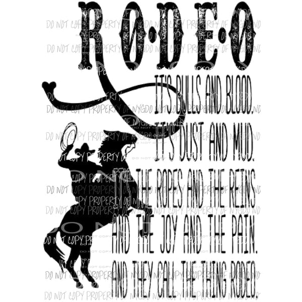 Rodeo 5 Sublimation transfers Heat Transfer