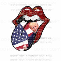 rolling stones lips trump flag Sublimation transfers Heat Transfer