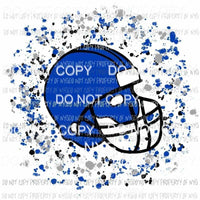 Royal Blue football helmet Sublimation transfers Heat Transfer