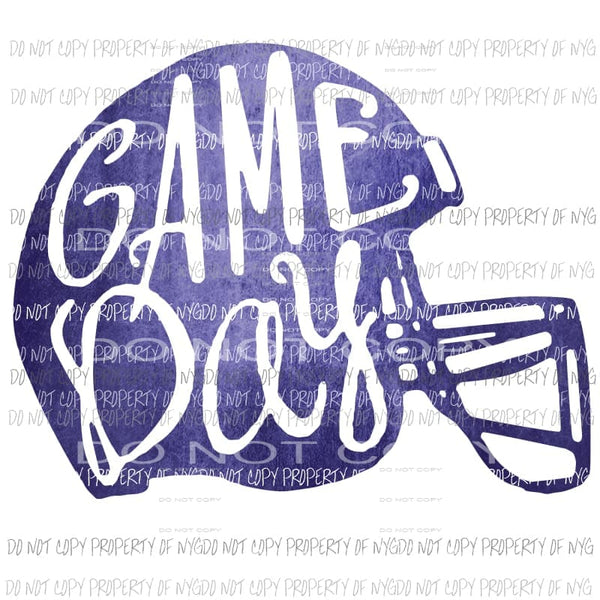 Royal Blue Game Day football helmet Sublimation transfers Heat Transfer