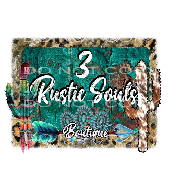 rustic souls boutique custom logo Sublimation transfers -