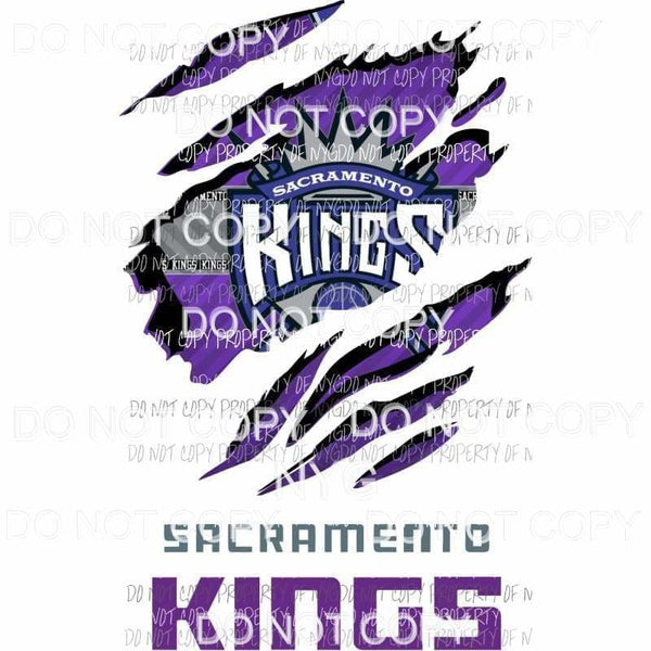 Sacramento Kings ripped design Sublimation transfers Heat Transfer