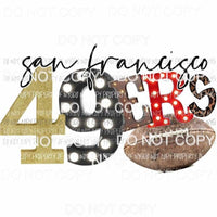 San Francisco 49ers marquee football Sublimation transfers Heat Transfer