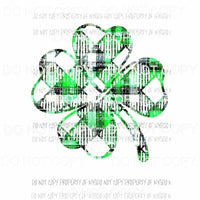 Shamrock Plaid #4 green st patricks day Sublimation transfers Heat Transfer