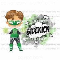 SIDEKICK Green Lantern Sublimation transfers Heat Transfer