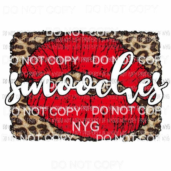 Smooches red lips leopard Sublimation transfers Heat Transfer