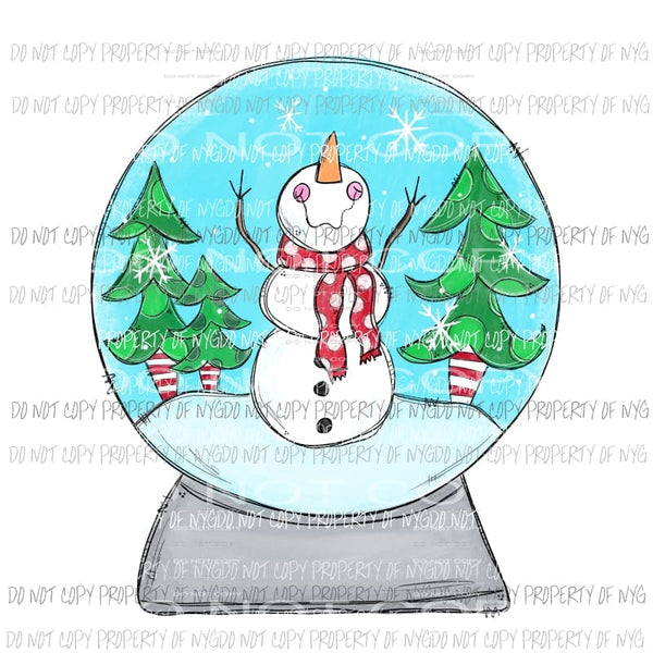 Snowman Snow globe Sublimation transfers Heat Transfer