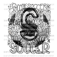 soccer typography Sublimation transfers Heat Transfer