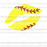 Softball Lips #4 Sublimation transfers Heat Transfer