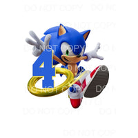 Sonic Birthday Choose your NUMBER in the notes Sublimation 