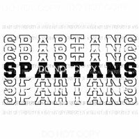 Spartans mirrored Sublimation transfers Heat Transfer