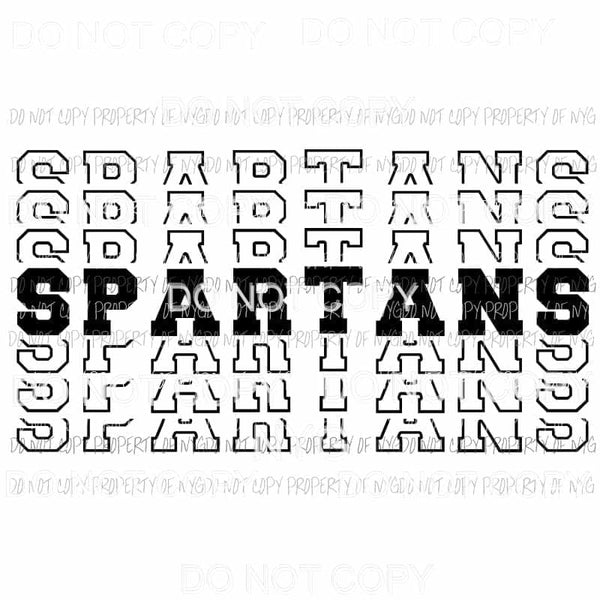 Spartans mirrored Sublimation transfers Heat Transfer