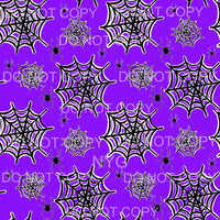 Spider Web Purple Background Halloween Sheet #187 