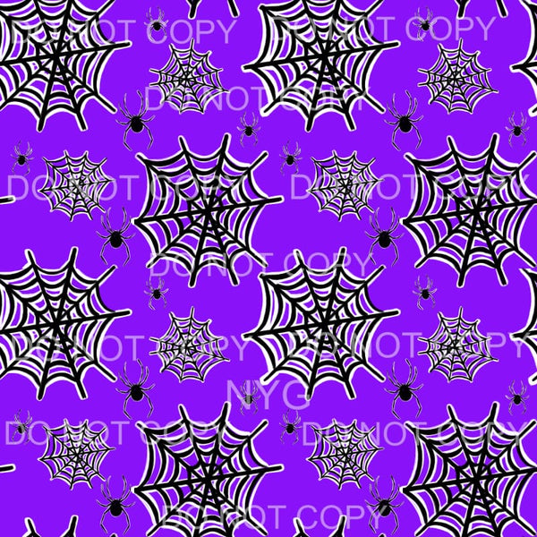 Spider Web Purple Background Halloween Sheet #187 