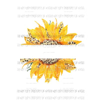 Split sunflower Sublimation transfers Heat Transfer