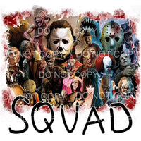 SQUAD Horror Movie Villains Collage Sublimation transfers - 