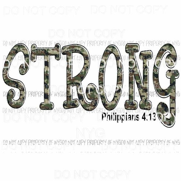 STRONG Philippians 4:13 # 2 Sublimation transfers Heat Transfer