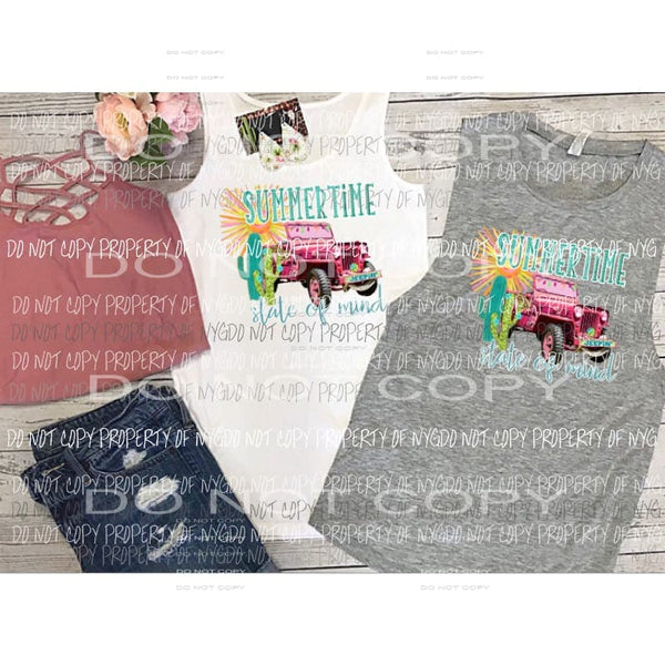 summertime state of mind jeep Sublimation transfers Heat Transfer