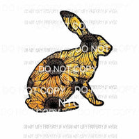 Sunflower Rabbit Bunny Sublimation transfers Heat Transfer