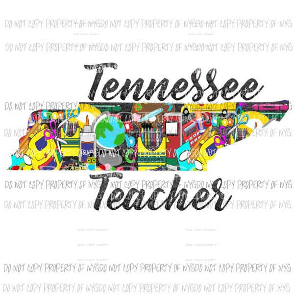 Tennessee Teacher 2 Sublimation transfers Heat Transfer