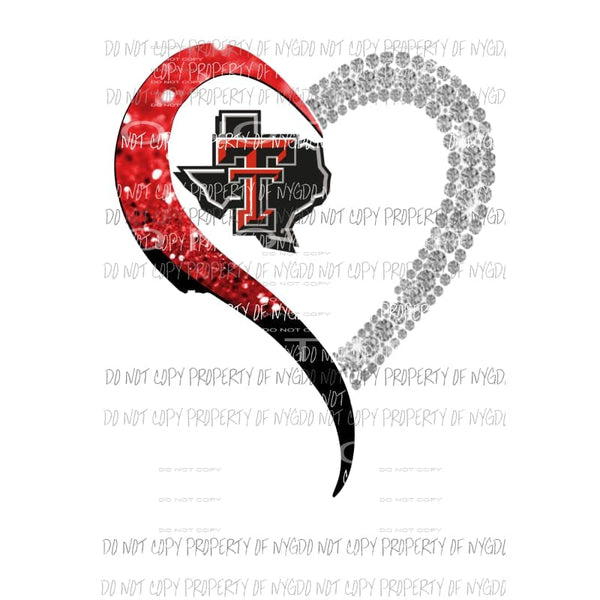 Texas tech Heart 1 Sublimation transfers Heat Transfer