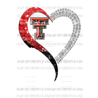 Texas tech Heart 2 Sublimation transfers Heat Transfer