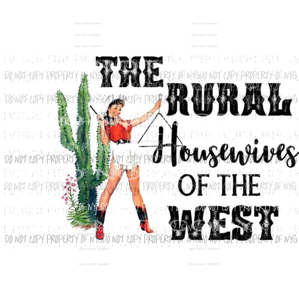 The rural housewives of the west Sublimation transfers Heat Transfer