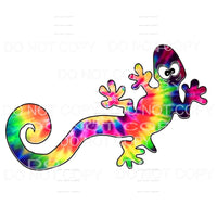 Tie Dye Gecko # 1 Sublimation transfers - Heat Transfer