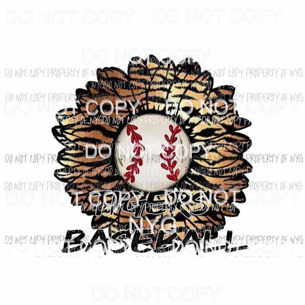 Tigers Baseball sunflower Sublimation transfers Heat Transfer