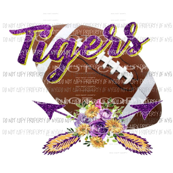 Tigers football 2 Sublimation transfers Heat Transfer