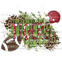 Tigers RED Field Football Sublimation transfers Heat Transfer