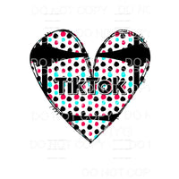 TikTok Heart #1 Sublimation transfers - Heat Transfer