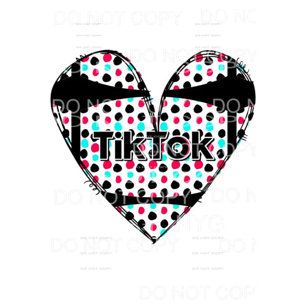 TikTok Heart #1 Sublimation transfers - Heat Transfer