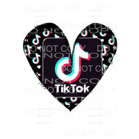 TikTok Heart #2 Sublimation transfers - Heat Transfer