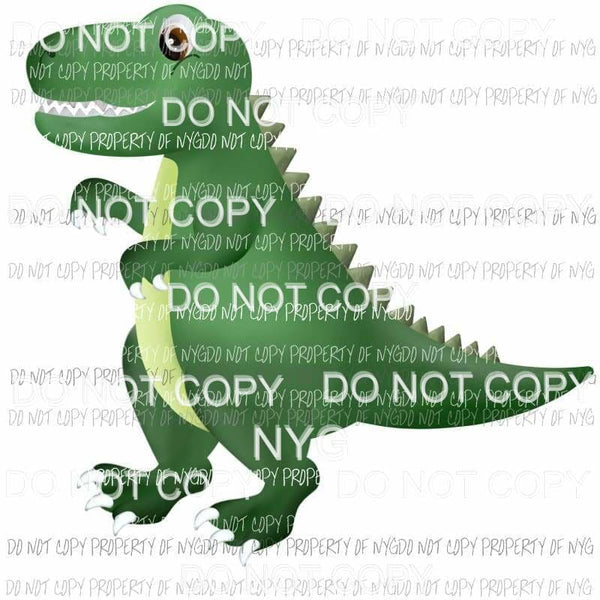 TREX Dinosaur kids green Sublimation transfers Heat Transfer