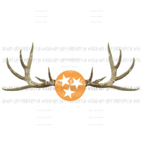 Tri Star Deer antlers Sublimation transfers Heat Transfer