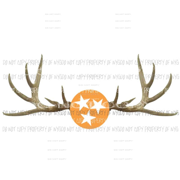 Tri Star Deer antlers Sublimation transfers Heat Transfer