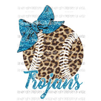 Trojans Baseball 1 Bow school Sublimation transfers Heat Transfer