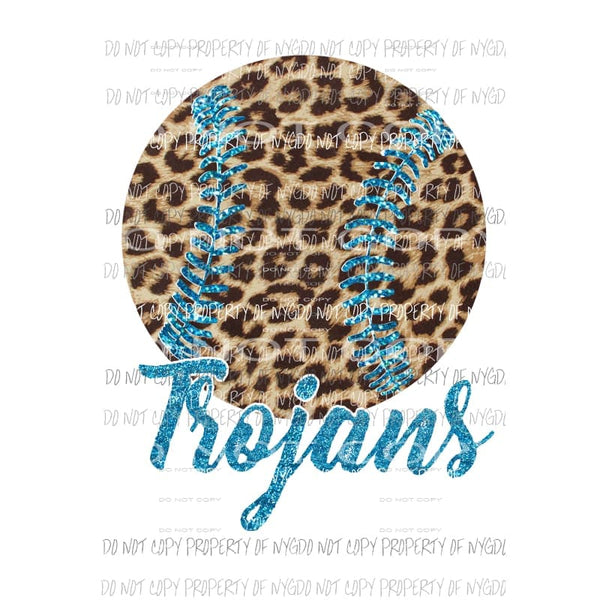 Trojans Baseball 2 school Sublimation transfers Heat Transfer