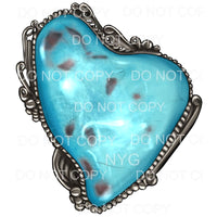 Turquoise Gemstone Silver #811 Sublimation transfers - Heat 