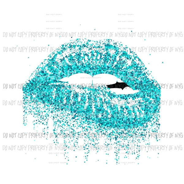 Turquoise lips Sublimation transfers Heat Transfer