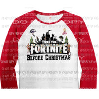 Twas the Fortnite before Christmas #2 Sublimation transfers Heat Transfer