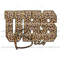 UHS Bees custom Leopard Sublimation transfers Heat Transfer