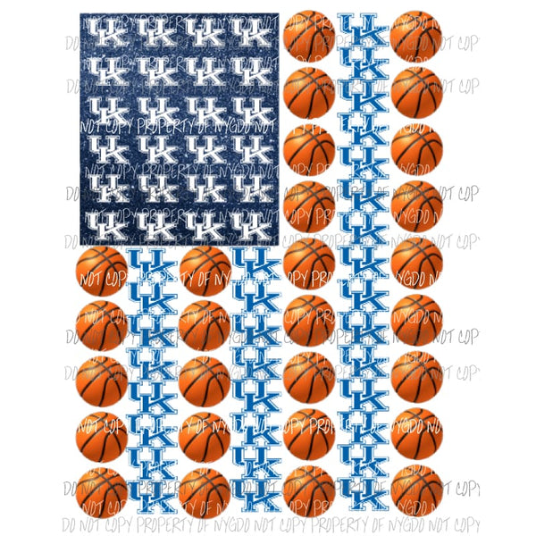 UK kentucky Flag Basketball Sublimation transfers Heat Transfer