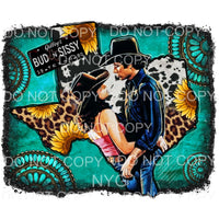 Urban Cowboy Bud Sissy Texas Leopard Cowhide Sunflowers 